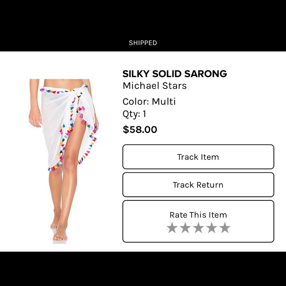 Revolve Michael Stars silky sarong multicolored